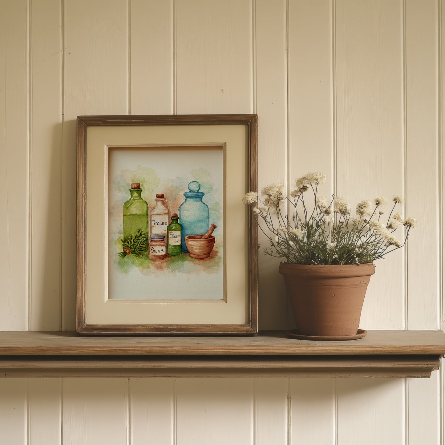 Botanical Apothecary Shelf Print