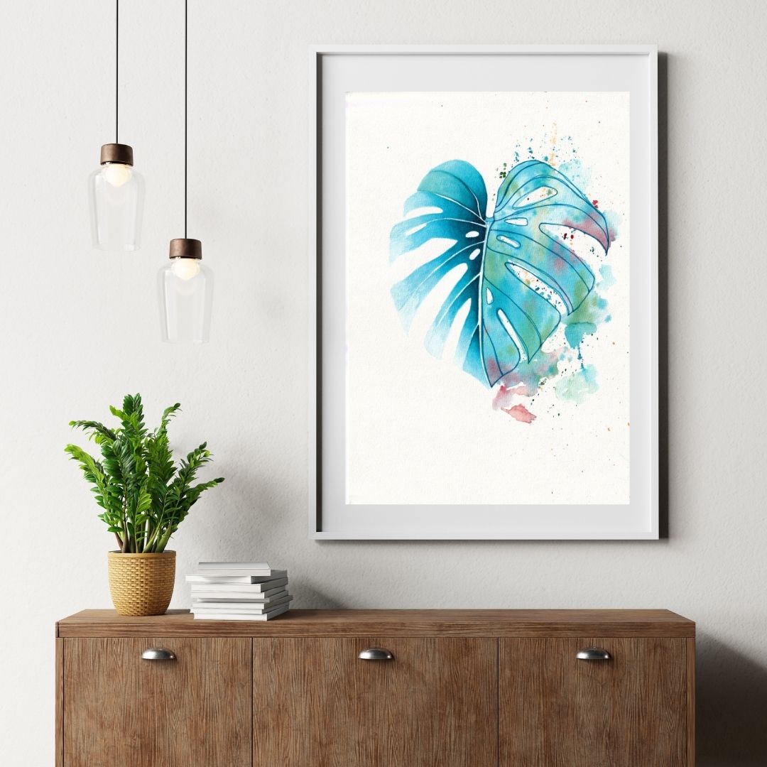 Monstera Splash Print