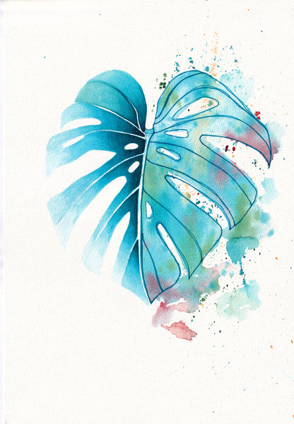 Monstera Splash Print