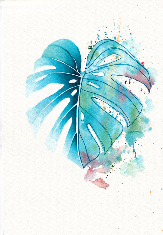 Monstera Splash Print